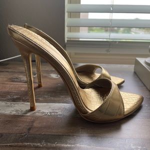 Kandee - Gold Stiletto Heels